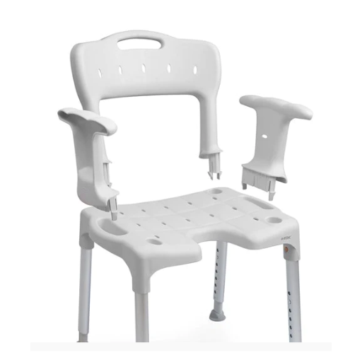 Bathing Aid Swift Shower Stool with Armrests and Back Support