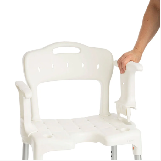 Bathing Aid Swift Shower Stool with Armrests and Back Support